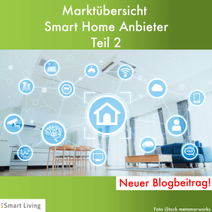 Blog-Beitrag mit einer Marktübersicht von Smart Home Anbietern Teil 2